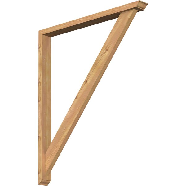 Ekena Millwork Traditional Traditional Smooth Bracket w/ Offset Brace, Western Red Cedar, 3 1/2"W x 36"D x 44"H BKT0402X36X44TRA01SWR - main